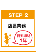 STEP2店長業務　目安期間1年